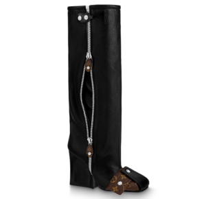 Giày Louis Vuitton Patti Wedge Half Boots 'Black' 1AAEC9