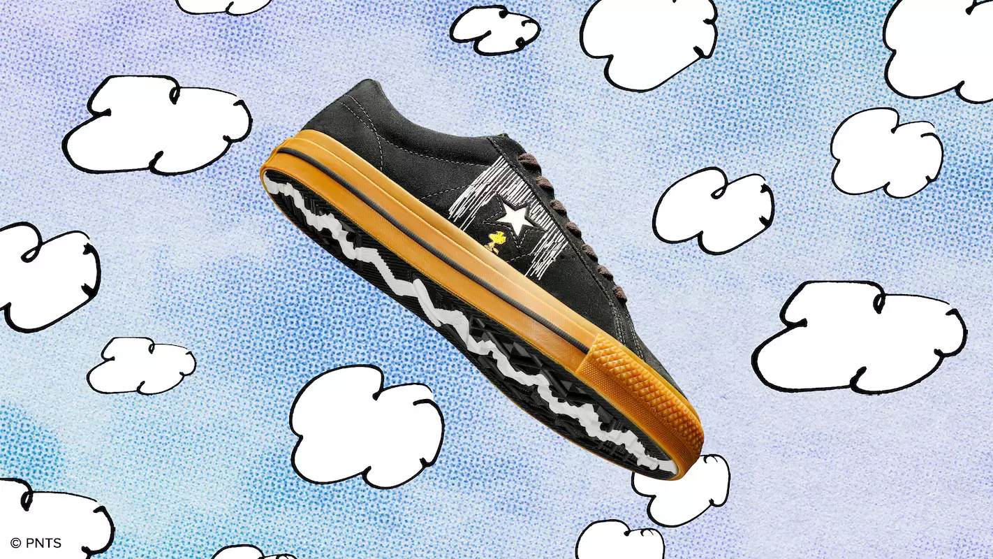 Giày Converse One Star x Peanuts 'Black' A01873C - Ảnh 2