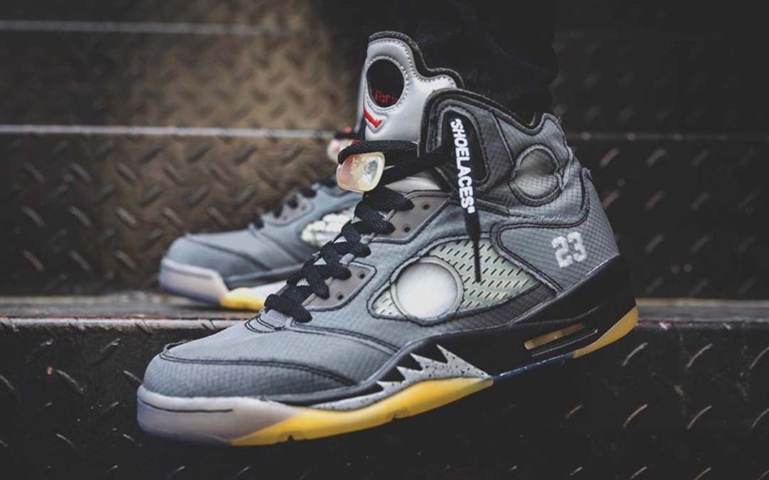 Giày Nike OFF-WHITE x Air Jordan 5 Retro SP 'Muslin' CT8480-001 - Ảnh 2