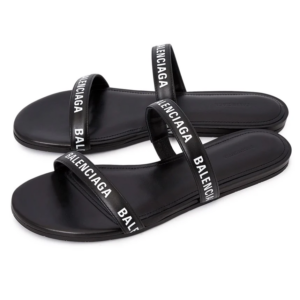 Dep Balenciaga Round Flat Slippers Sandals 'Black' 694999-WCAE1-1090