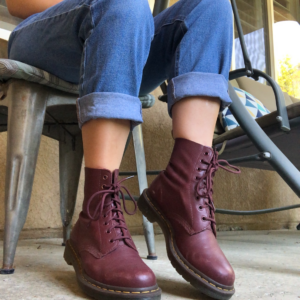 Alternative view of Giày Dr. Martens 1460 Pascal Virginia Cherry Red Boots 13512411