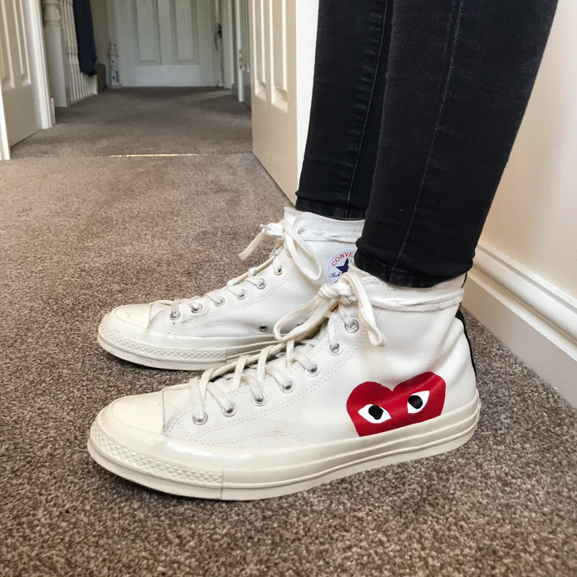 Giày Converse Comme des Garçons x Chuck Taylor All Star Hi 'Milk' 150205C - Ảnh 2