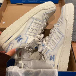 Alternative view of Giày Adidas Forum Low 'Off White Blue Bird' GX1018
