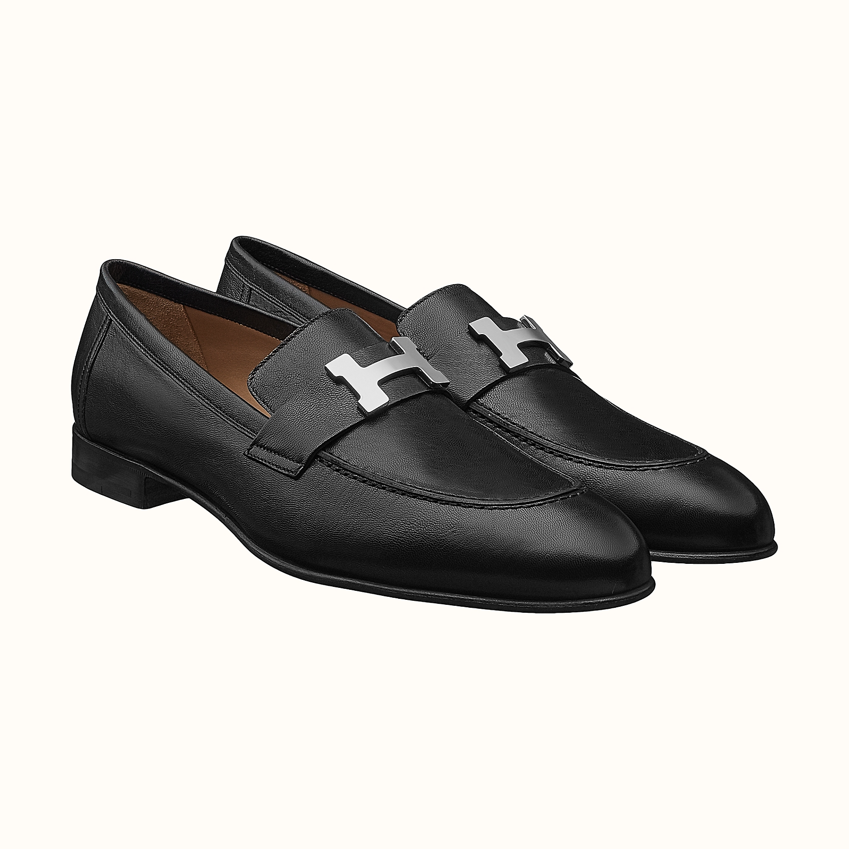 Giày Hermes Wmns Paris Loafers Black Silver HR20210208 - Ảnh 3