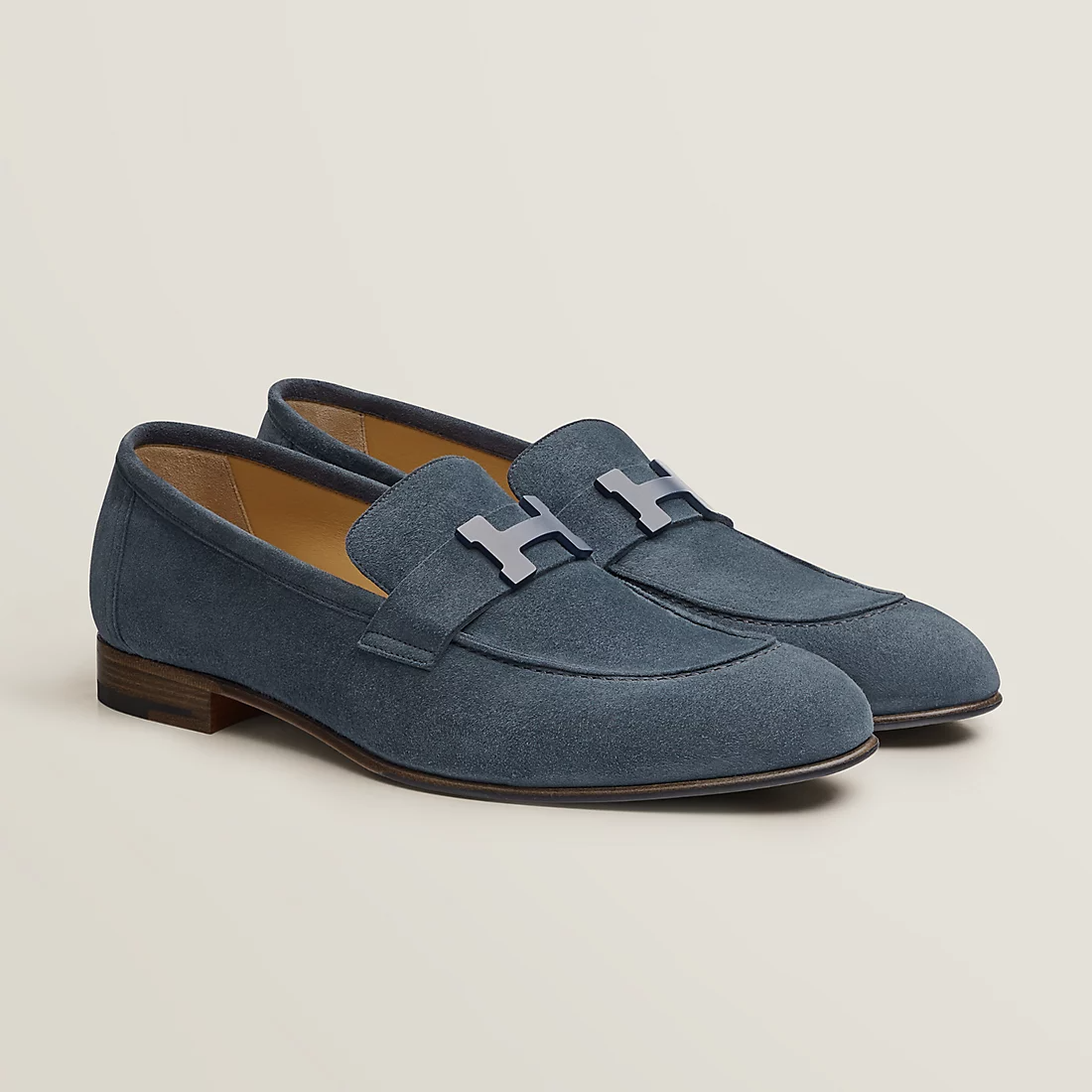 Giày Hermes Paris Loafer 'Celestial Blue' H192437ZAQ8420 - Ảnh 3