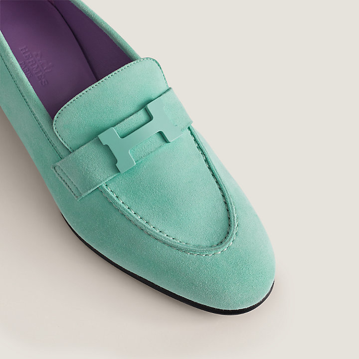 Giày Hermes Paris Loafer 'Vert Embrun' H221065Z08385 - Ảnh 4