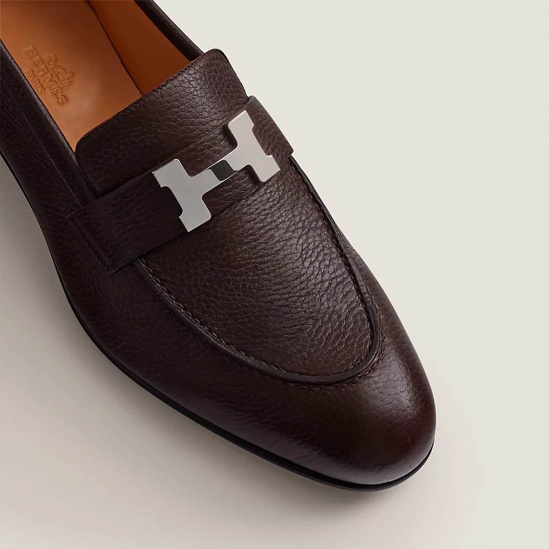 Giày Hermes Paris Loafer 'Ebony Brown' H221966ZAME415 - Ảnh 4