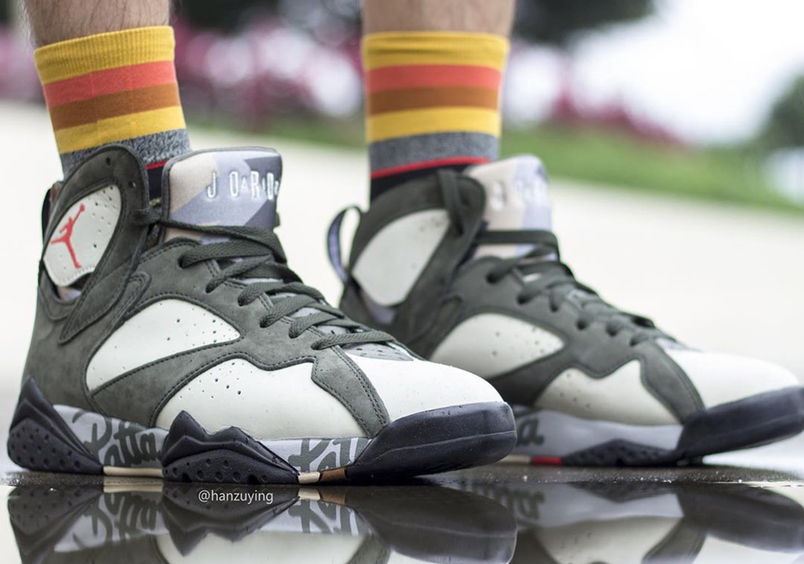 Giày Nike Patta x Air Jordan 7 Retro SP 'Icicle' AT3375-100 - Ảnh 3