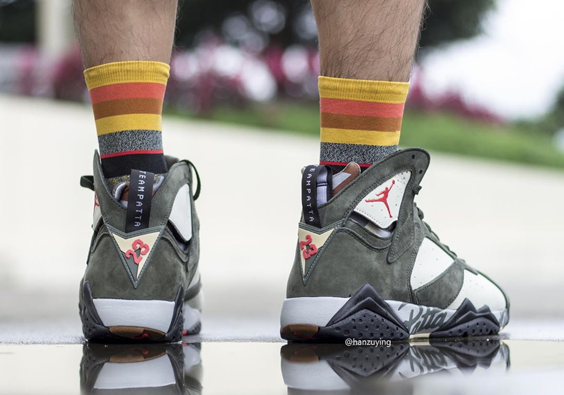 Giày Nike Patta x Air Jordan 7 Retro SP 'Icicle' AT3375-100 - Ảnh 2