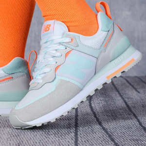 Alternative view of Giày New Balance Wmns 574 'White Teal Orange' WL574ISC