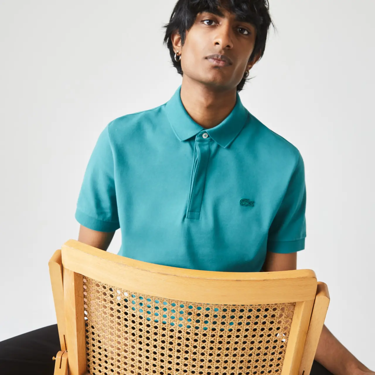 Ao Lacoste Paris Polo Regular Fit Stretch 'Blue' PH5522-F5T