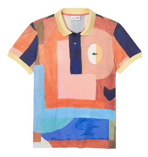 Áo Men’s Lacoste Regular Fit Paint Print Cotton Piqué Polo Shirt PH9707-00