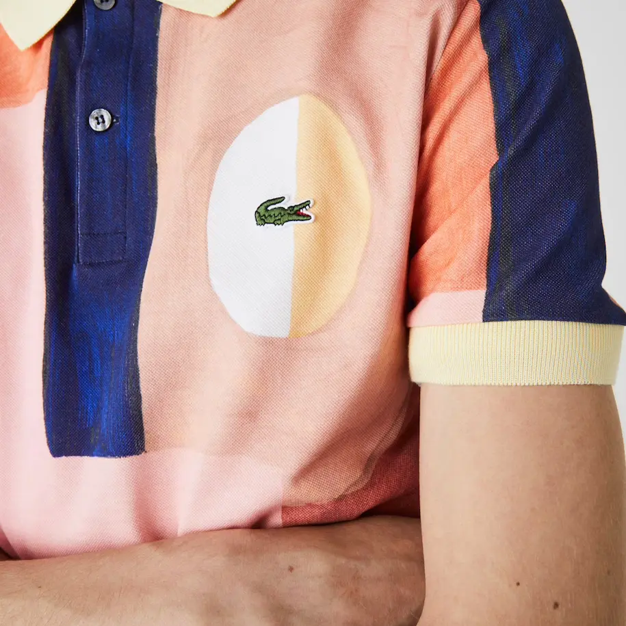 Alternative view of Áo Men’s Lacoste Regular Fit Paint Print Cotton Piqué Polo Shirt PH9707-00