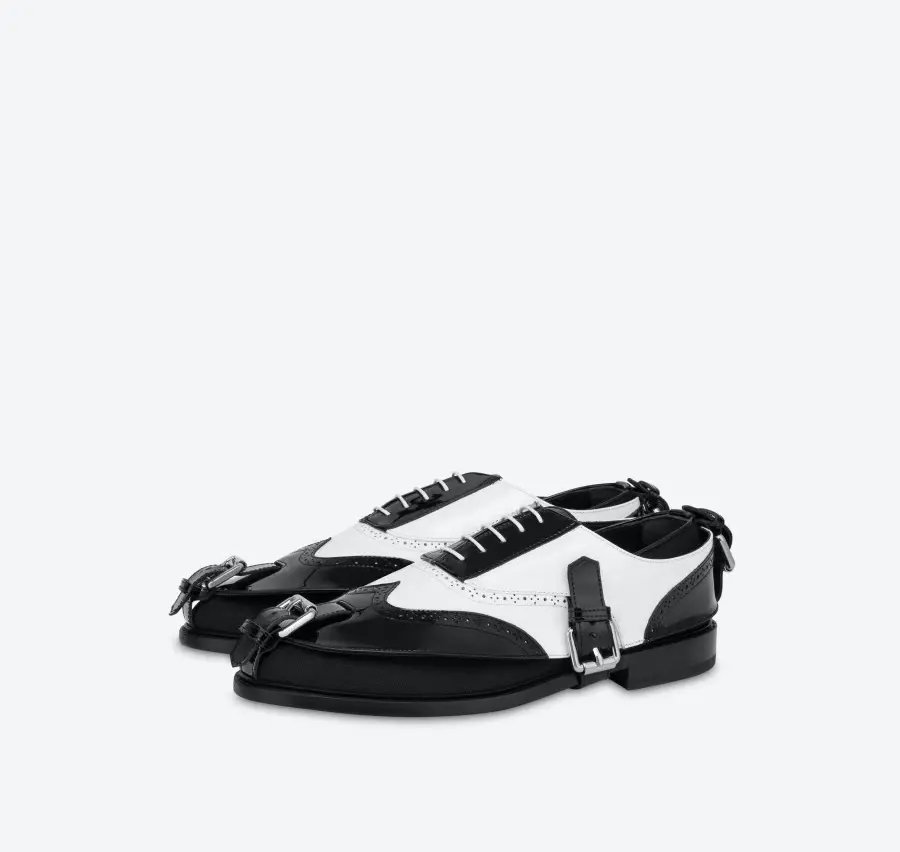 Alternative view of Giày Moschino Brogue Open Oxford With Gaiters 'Black' MB10223C0EGK200A