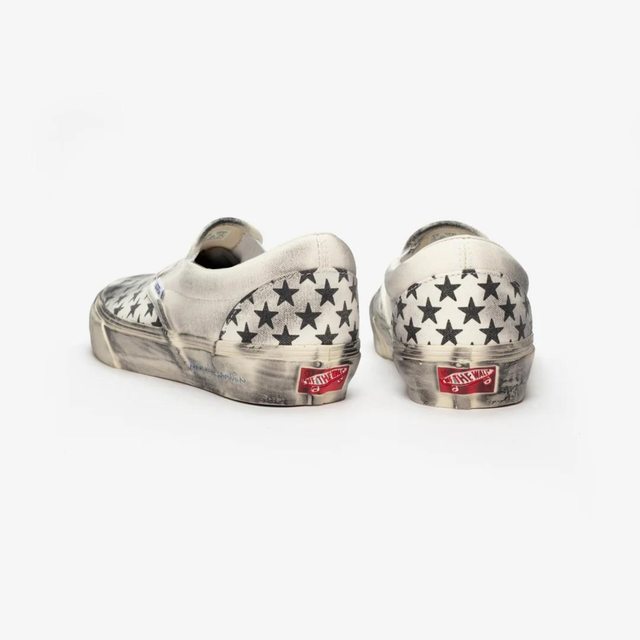 Giay Vans Vault x Bianca Chandon Classic Slip-On LX Stressed 'Black White' VN0A3QXYBA21