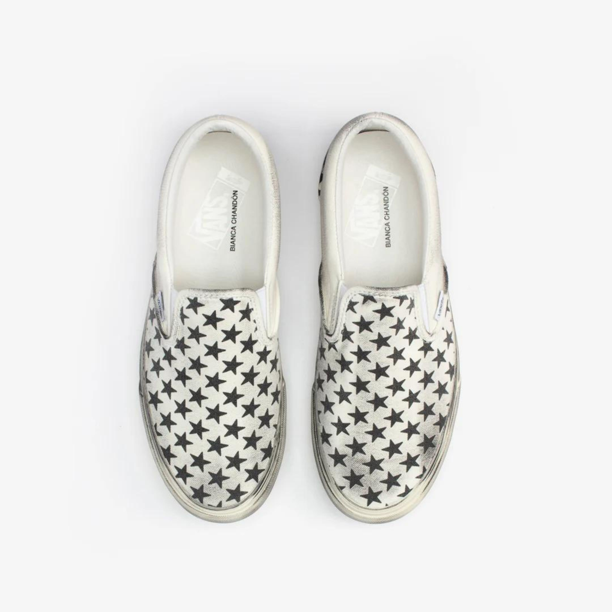 Giay Vans Vault x Bianca Chandon Classic Slip-On LX Stressed 'Black White' VN0A3QXYBA21