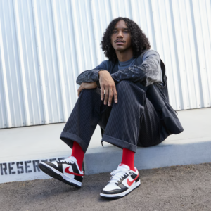 Giay Nike Dunk Low 'Black White Red' FB3354-001