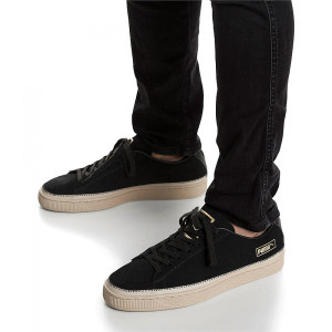 Alternative view of Giày Puma Suede Trim 'Black White' 369639-01