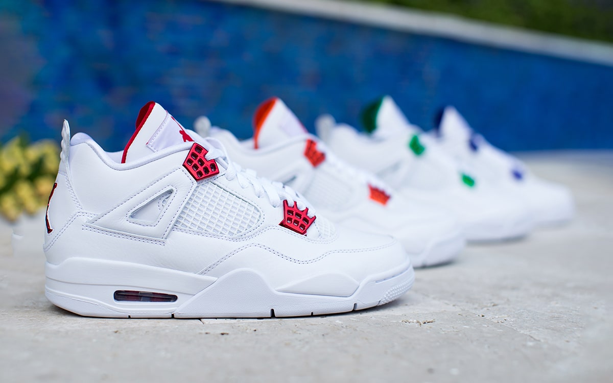 Giày Nike Air Jordan 4 Metallic Pack White Red CT8527-112 - Ảnh 4