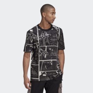 Alternative view of Áo Adidas R.Y.V. Graphic Tee Black GN3346