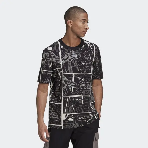 Alternative view of Áo Adidas R.Y.V. Graphic Tee Black GN3346