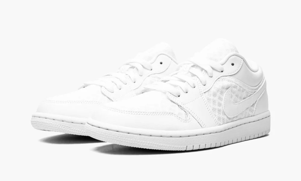 Giày Nike Wmns Air Jordan 1 Low Breathe 'Triple White' DC9508-100 - Ảnh 6