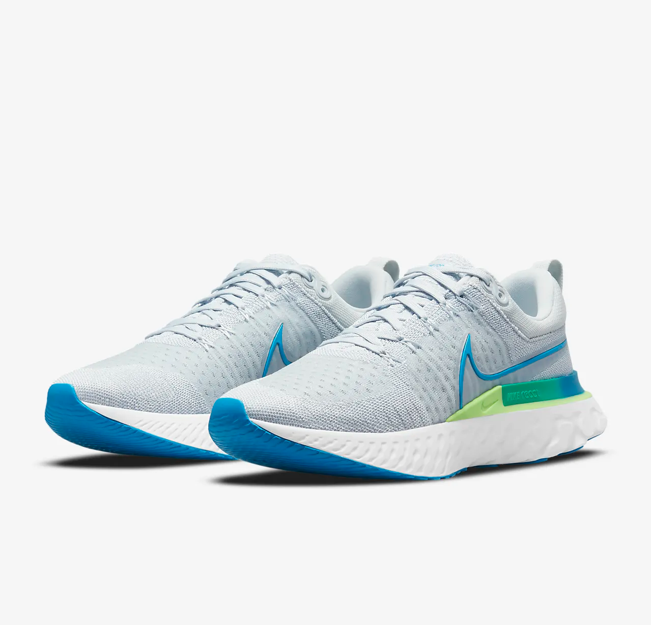 Giày Nike React Infinity Run Flyknit 2 'Pure Platinum Emerald Laser Blue' CT2357-007 - Ảnh 3