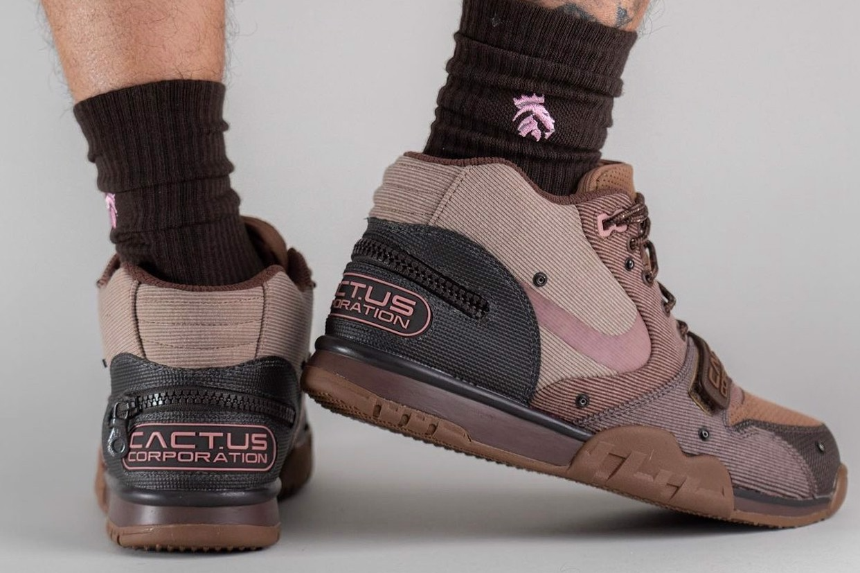 Giày Nike Air Trainer 1 Travis Scott 'Wheat' DR7515-200 - Ảnh 7