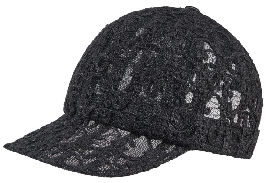 Mu Dior Oblique Baseball Cap 'Black Tulle' 283C905A0075-C989