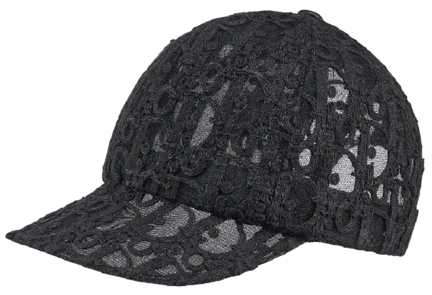 Mu Dior Oblique Baseball Cap 'Black Tulle' 283C905A0075-C989