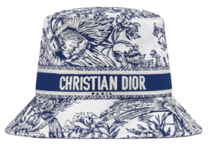 Mu Dior D-Bobby Small Brim Bucket Hat 'White Blue' 31JAR923X132-C082