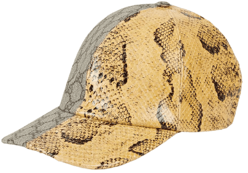 Mu Gucci GG Supreme Python Baseball 'Beige Ebony' 727462-4HAVF-9775