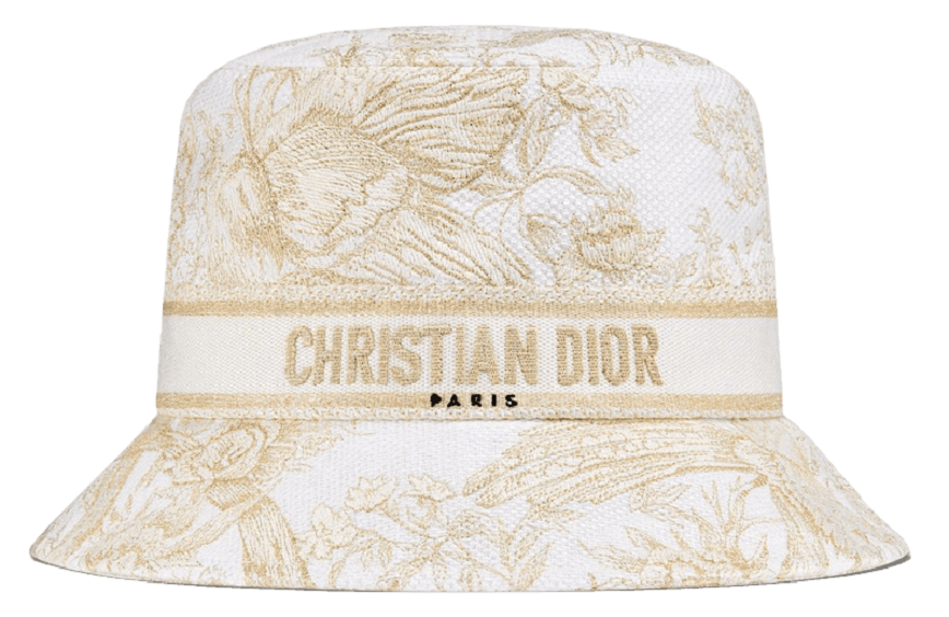 Mu Dior D-Bobby Small Brim Bucket Hat 'White Gold' 31JAR923X133-CO90