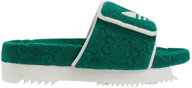 Dép Gucci x Adidas Men's GG platform 'Green' 702412-UU010-3171
