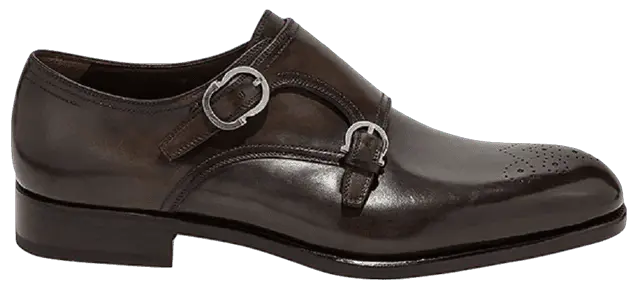Giày Salvatore Ferragamo Double Monkstrap 'Stone' 02B141-698882