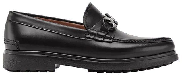Giày Salvatore Ferragamo Moccasin Gancini 'Black' 02C499-735190