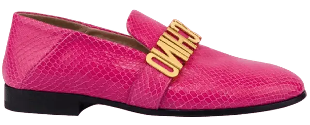 Giày Moschino Python Print Calfskin 'Fuchsia' MA10192C1EMI5604