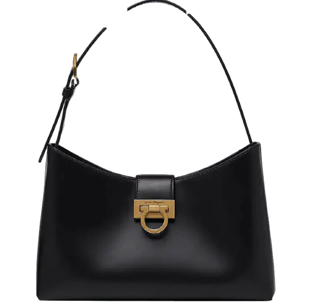 Tui Salvatore Ferragamo Trifolio Shoulder Bag 'Black' 210926-745035