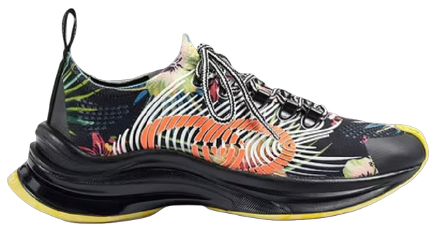 Giay Gucci Run Floral Sneaker 'Mutil Black' 698547-UZJ10-8560