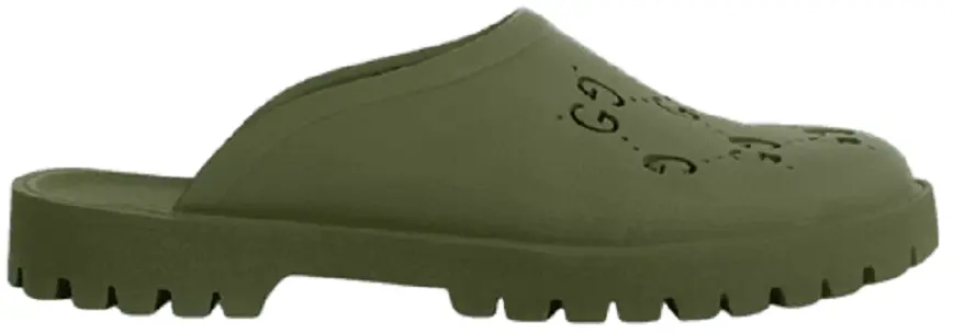 Dep Gucci Men's GG Slip-on Sandal 'Dark Green' 655517-JFB00-3300