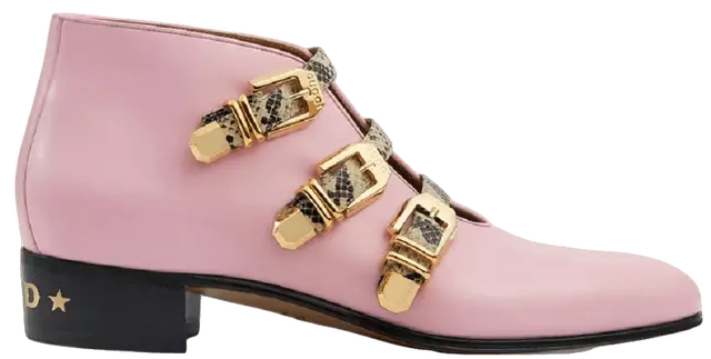 Giay Gucci Men's Buckle Ankle Boots 'Pink' ‎699103-06F70-5871