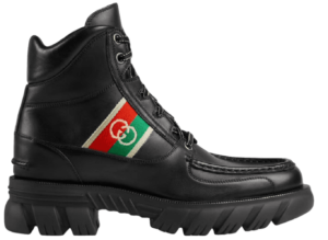 Giay Gucci Men's Ankle Boot With Interlocking G 'Black' ‎663368-DTNE0-1080