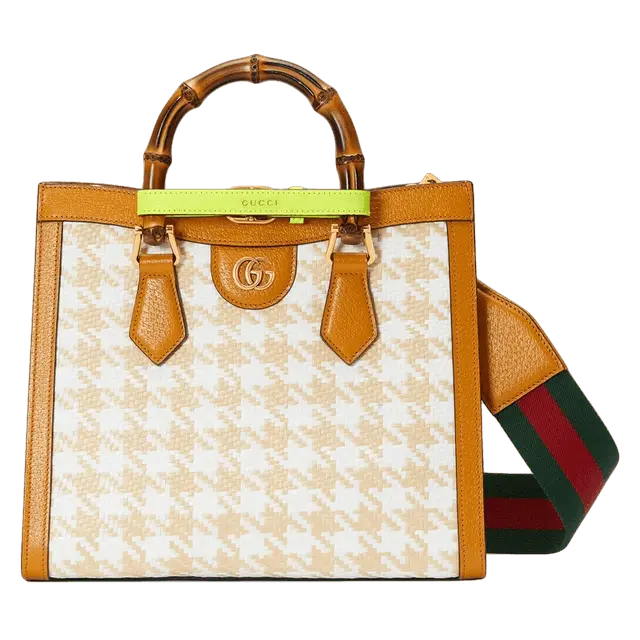 Tui Gucci Diana Small Houndstooth Tote 'Beige' 702721-UZPBT-8046