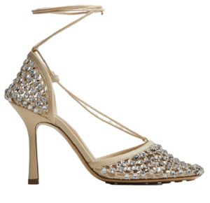 Giày Cao Gót Bottega Veneta Lace-Up Sandal 'Toile' 667206V0GU19215