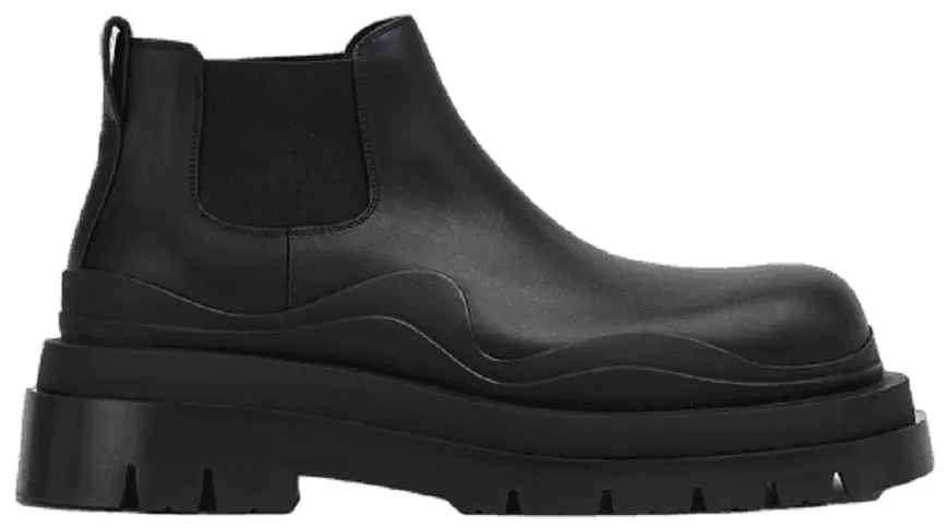 Giày Bottega Veneta Tire Ankle Chelsea Boot 'Black' 630281VBS501029