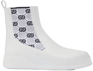 Giày Gucci Men's Boot With GG Jersey 'White Leather' 718713-AAA8L-9059