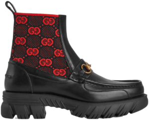 Giày Gucci GG Jersey Boot Horsebit 'Black' ‎718708-AAA4Y-1071