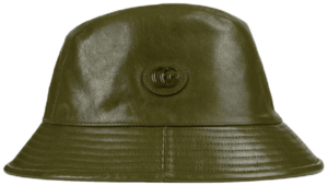 Mu Gucci Leather Bucket Double G 'Dark Green' 727239-4HAU4-3300