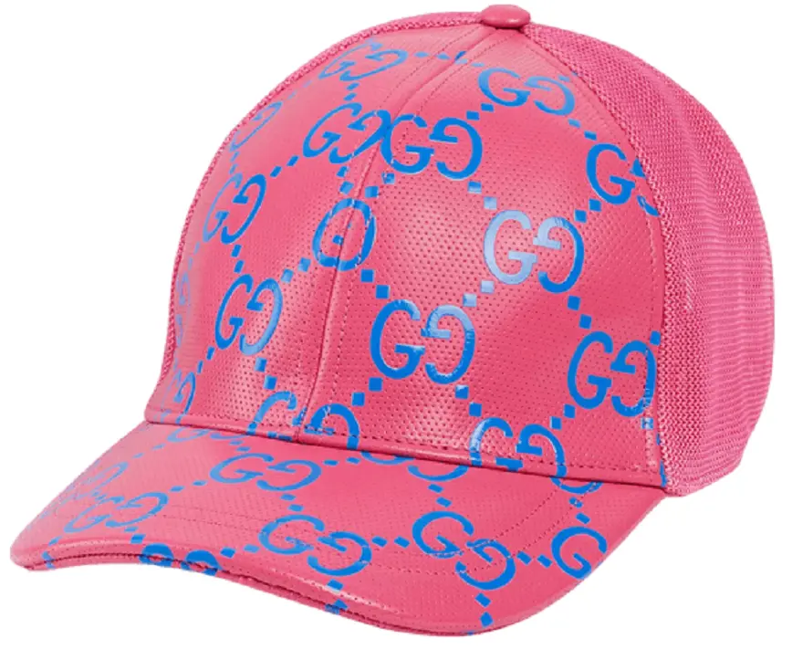 Mu Gucci GG Leather Baseball 'Pink Blue' 728853-4HAWH-8972