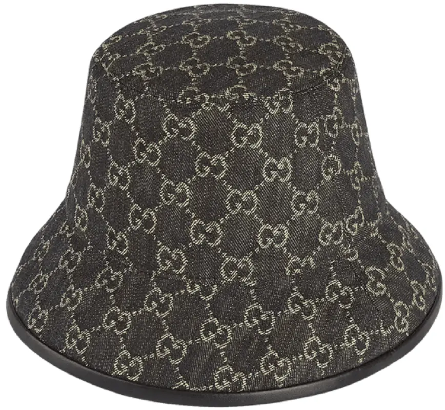 Mu Gucci GG Denim Bucket 'Black Ivory' 576371-3HAF8-1060